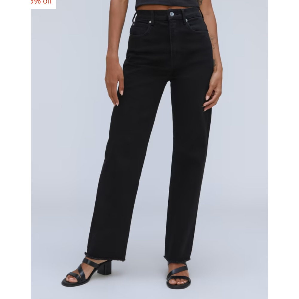 Everlane Women's The Way High Jean Coal Black Size 33
